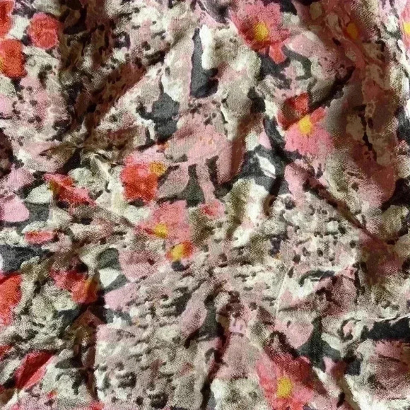 Anthropologie Maeve floral pink cold shoulder top size small - Picture 5 of 6